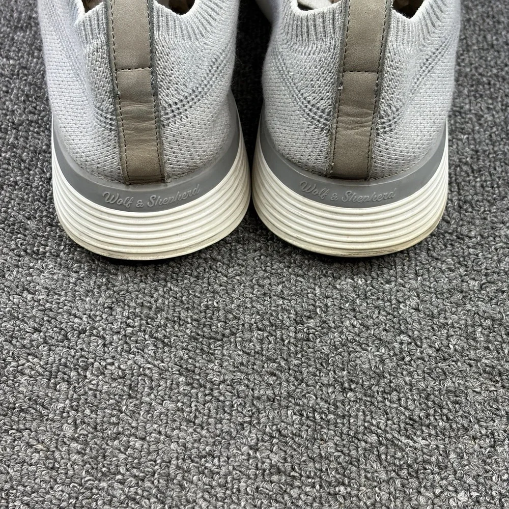 Wolf & Shepherd Supreme Knit Derby Soft Shoes Comfort Mens Size 10 M Gray White